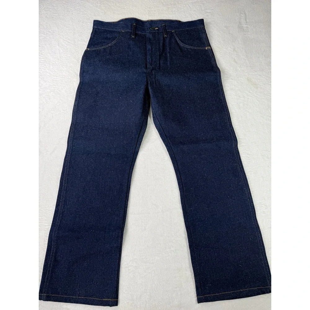 Vintage Rustler Wrangler Boot Cut Jeans 38x30 Pre Shrunk Heavyweight USA NWT